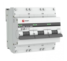 Выключатель автоматический трехполюсный 3P 125А (D) 10kA ВА 47-100M c электромагнитным расцепителем PROxima  mcb47100m-3-125D-pro  EKF