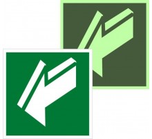 Знак эвакуационный E 19 "Открывать движением на себя" 200х200 мм an-e-19-f  EKF