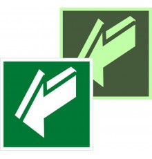 Знак эвакуационный E 19 "Открывать движением на себя" 200х200 мм an-e-19-f  EKF