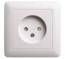 Хит Белый С/У Розетка без заземления со шторками, 16А, 250В  RS10-135-B  SE