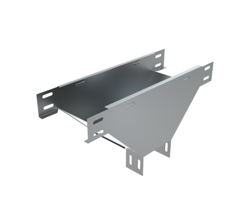 Т-ответвитель переходник 50х200-150 мм верт. c разворотом трассы на 90 град (нчм)  TDPS90-50-200-150  КМ-профиль