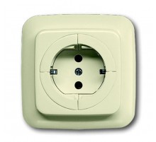 Розетка SCHUKO 16А 250В с механизмом освобождения вилки, серия Busch-Duro 2000 SI, цвет слоновая кость  2011-0-3397   2CKA002011A3397  ABB