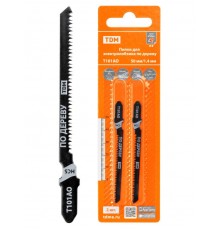 Пилки для электролобзика по дереву, HCS, 50х1,4 мм, фигурный рез, T101AO, 2 шт, "Рубин", TDM  SQ1089-0201  TDM