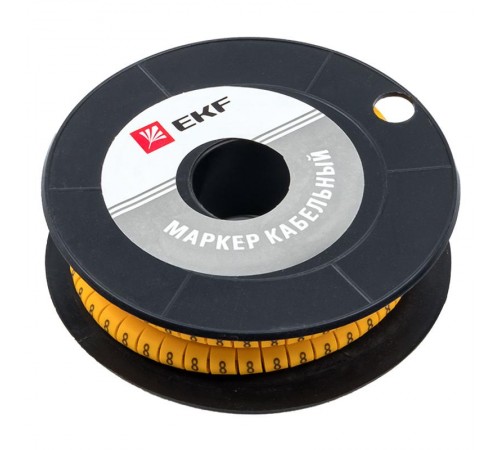 Маркер-кабельный 4,0кв.мм "8" (500шт.) (ЕС-2) EKF PROxima  plc-KM-4-8  EKF