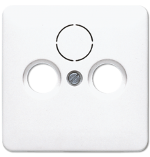 Крышка для SAT-TV-FM-розеток, фиксация винтом; термопласт; белый; CD500  CD561SATWW  Jung