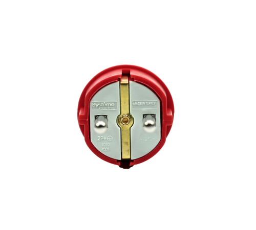 Вилка 2К+З прямая каучуковая 16А/250В IP44 Красная MultiSet  MST4401RD  SE