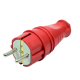 Вилка 2К+З прямая каучуковая 16А/250В IP44 Красная MultiSet  MST4401RD  SE