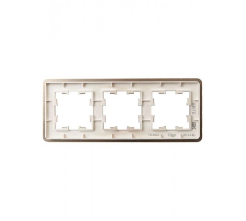 BRITE Рамка 3-ая РУ-3-1-Бр металл шампань RE AL  BR-M32-M-21-K37  IEK