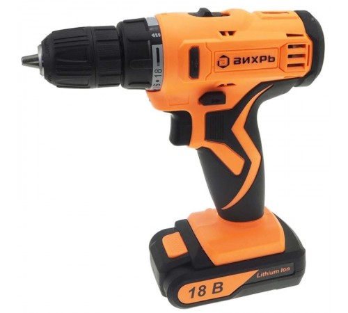 Дрель-шуруповерт аккумуляторная ДА-18Л-2 (2,0 А/ч)  72/14/16  ВИХРЬ