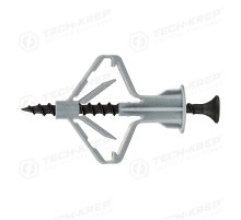 Дюбель для гипсокартона "бабочка" 10х50 с сам. 4х60 4 шт- пакет Tech- Krep ( 0,023 кг)  126703  Tech-KREP