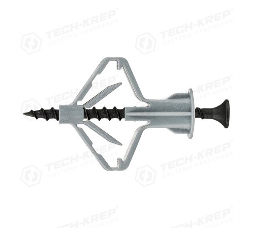 Дюбель для гипсокартона "бабочка" 10х50 с сам. 4х60 4 шт- пакет Tech- Krep ( 0,023 кг)  126703  Tech-KREP