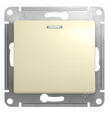 Glossa Бежевый Переключатель 1-клавишный с подсветкой, сх.6а, 10АХ  GSL000263  SE