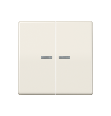 Двойная клавиша с окошками для балансирных механизмов выключателей (кнопок), в комплекте с AS90-5HP (крепежный элемент), возможно IP44; дюропласт; сло