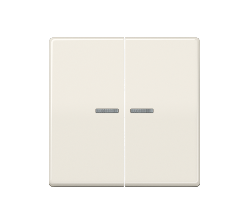 Двойная клавиша с окошками для балансирных механизмов выключателей (кнопок), в комплекте с AS90-5HP (крепежный элемент), возможно IP44; дюропласт; сло