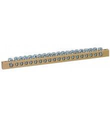 Шина  NO-122-09 PEN земля-ноль 6х9мм 20/2 латунная с креплениями по краям   Б0047223  ЭРА