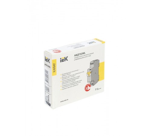 Выключатель автоматический дифференциального тока АВДТ32ML тип A С16 30мА KARAT  MVD12-1-016-C-030-A  IEK
