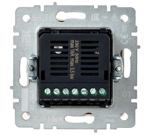 BRITE Термостат электронный с индикацией ТС10-1-БрЖ жемчуг  BR-RT11-K36  IEK