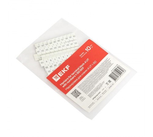 Маркировка для клемм 4 UT 1-50 (100 шт)  scr-ut-mrk-4-1-50  EKF