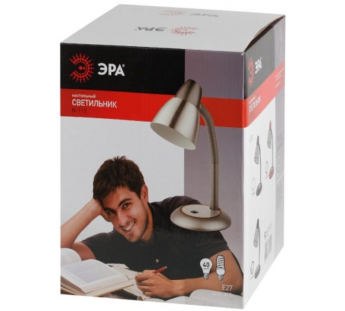 Светильник настольный N-115-E27-40W-R красный (12/96)  C0044886  ЭРА