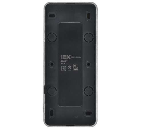 GLORY Розетка 3-местная без з/к/ш о/у 10А РС23-2-ХСм сталь матовый  ERH30-K46M-10  IEK