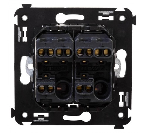 Переключатель двухклавишный в стену, "Avanti", "Закаленная сталь"  4404114  DKC