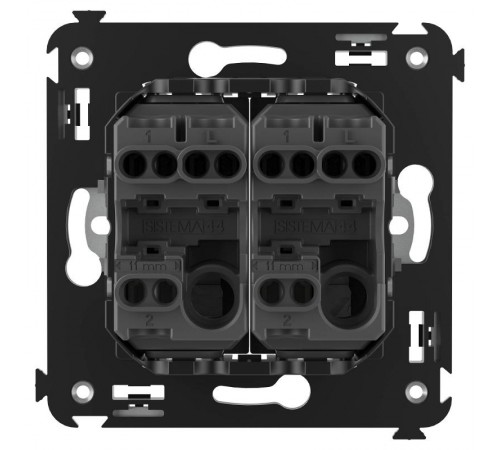 Переключатель двухклавишный в стену, "Avanti", "Закаленная сталь"  4404114  DKC