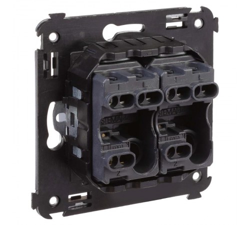 Переключатель двухклавишный в стену, "Avanti", "Закаленная сталь"  4404114  DKC