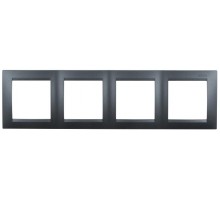 Simon 15 Графит Рамка универсальная, 4 поста  1500640-038  Simon