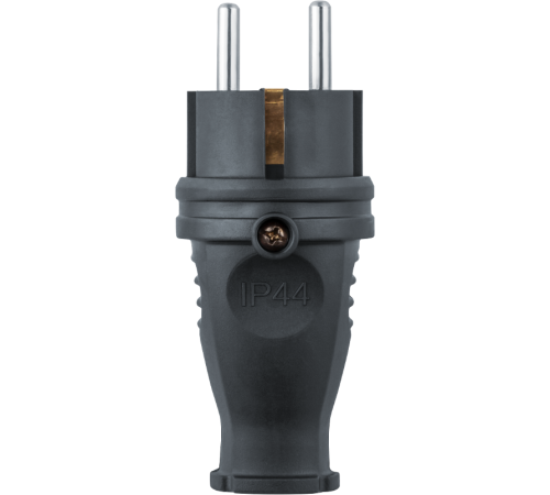 Вилка 61 368 NCA-PLR02-16A-E-IP44-BL прямая с/з каучук черная 61368 Navigator