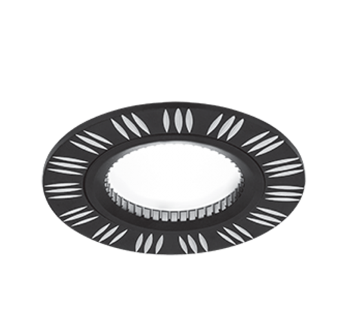 Светильник  Aluminium AL018 Круг. Черный/Хром, Gu5.3 1/100  AL018  Gauss