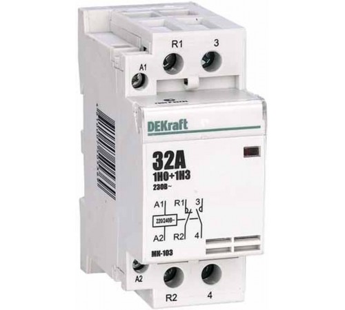 Контактор модульный 1НО+1НЗ 32А 230В МК-103  18072DEK  DEKraft