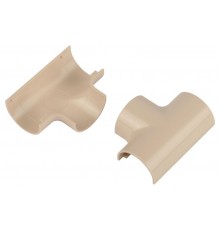 Т-образный угол  T-KK-20-12-B для полукруглого кабель-канала бежевый 20х12мм 2шт/комплект  Б0064911  ЭРА