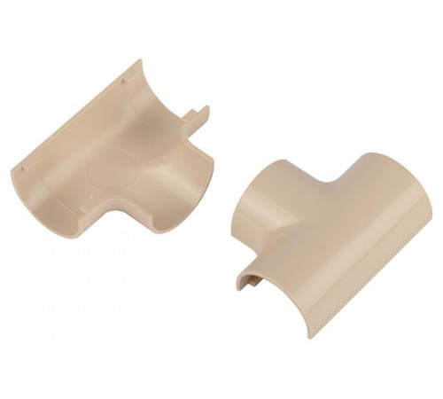 Т-образный угол  T-KK-20-12-B для полукруглого кабель-канала бежевый 20х12мм 2шт/комплект  Б0064911  ЭРА
