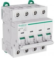 Systeme9 Автоматический выключатель (АВ) B 4A 4P 6kA 400В  S9F21404  SE