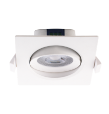 Светильник точечный встраиваемый светодиодный PSP-S 9044 7Вт 4000K белый квадрат поворот 38 град  5004542  Jazzway