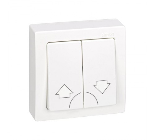 Simon 73 Выключатель 2-кл кнопочный для управления жалюзи, 10А 250В, S73, S73 Loft  73396-39  Simon