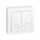 Simon 73 Выключатель 2-кл кнопочный для управления жалюзи, 10А 250В, S73, S73 Loft  73396-39  Simon