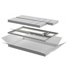 Дверь перфор. двустворч. для шкафа LINEA N 18U 600мм сер  LN35-18U6X-D2P  ITK