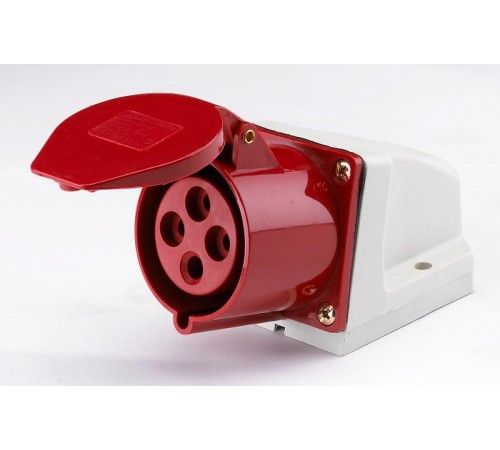 Розетка стационарная 124 3Р+РЕ 32А 380В IP44 РС-102 DEK  26032DEK  DEKraft
