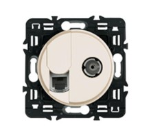 Celiane Сл. кость Накладка блока комп. + TV розетки  066234  Legrand