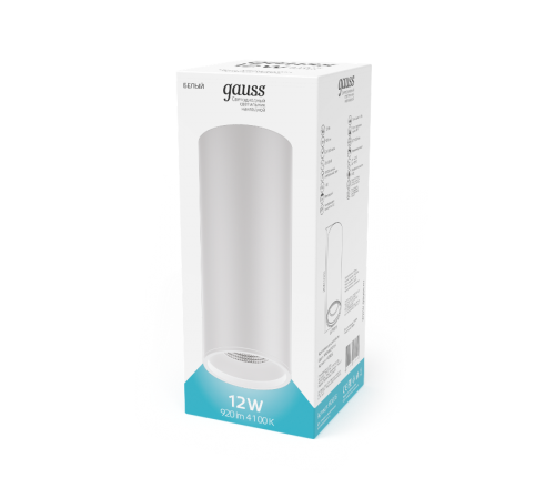 Светильник светодиодный декоративный бытовой HD013 12W (белый) 4100K 79x200мм  HD013  Gauss