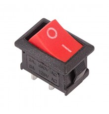 Выключатель клавишный 250V 6А (2с) ON-OFF красный Mini (RWB-201, SC-768)  36-2111  REXANT