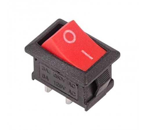 Выключатель клавишный 250V 6А (2с) ON-OFF красный Mini (RWB-201, SC-768)  36-2111  REXANT