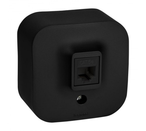 Quteo Чёрный Розетка компьютерная RJ45 кат. 5e   782480  Legrand