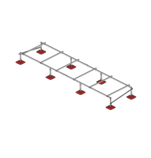 Опорная конструкция для установки оборудования TECHNORAPTOR FOOT 5000х1500  KM-TR-F-SSEI-5000-1500  КМ - профиль