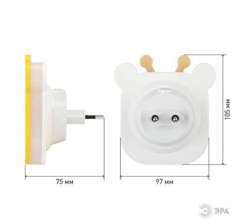 Ночник NN-626-LS 0,5Вт светодиодный желтый  Б0015239  ЭРА