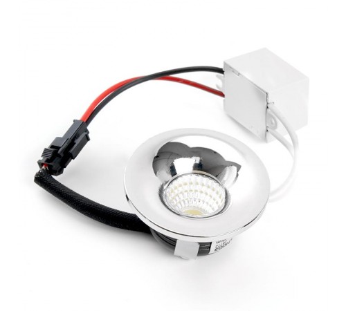 Светильник светодиодный встраиваемый для подсветки мебели LN003 3W 210 Lm 4000К хром  28772  FERON