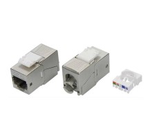 Модуль  Keystone RJ45 CAT5E экранированный(STP), 180 градусов,серебристый (форм-фактор S19)  RNK5EF90TL  DKC