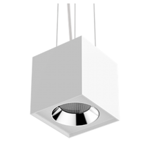 Светильник светодиодный DL-02 Cube подвесной 150х160 мм 36Вт 3000K 35° RAL9010 белый мат.  V1-R0-00360-30000-2003630  VARTON
