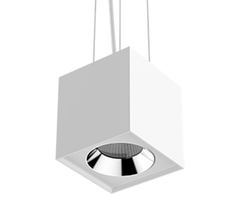 Светильник светодиодный DL-02 Cube подвесной 150х160 мм 36Вт 3000K 35° RAL9010 белый мат. DALI  V1-R0-00360-30D01-2003630  VARTON